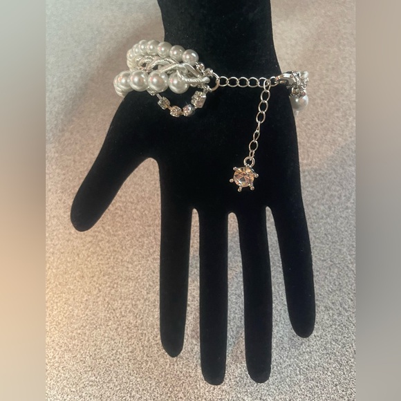 Pearls & Chains Multi Strand Bracelet - Picture 3 of 6